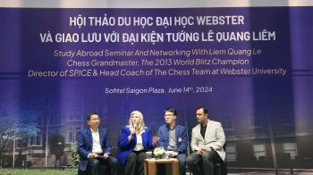 Giao Lưu Với Đại Kiện Tướng Lê Quang Liêm Cùng Cơ Hội Học Bổng Du Học Đại Học Webster